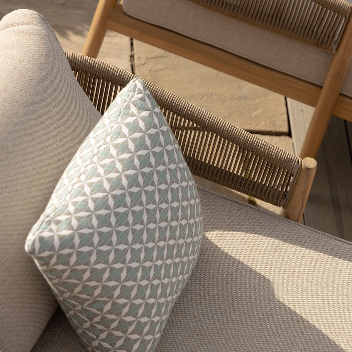 Maze Porto Sandstone Outdoor Double Sunlounger Set